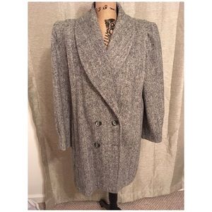 Vintage New York Girl Woman's Coat Gray 12